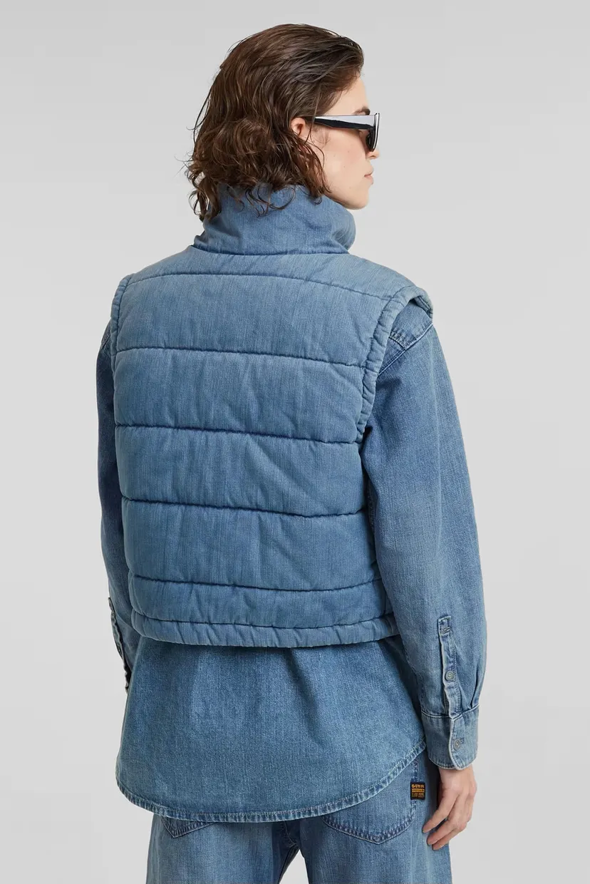 Жіночий синій джинсовий жилет Padded Mae vest wmn 3