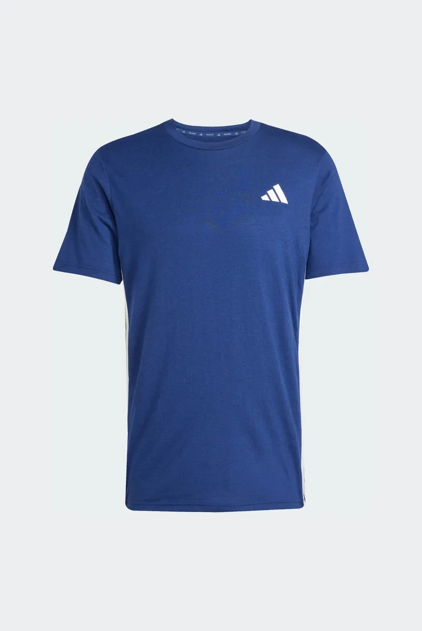 Мужская синяя футболка Train Essentials Training Feelready 3-Stripes 6