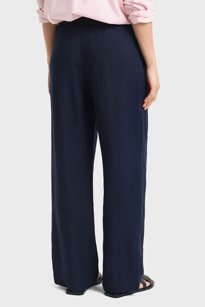 Жіночі темно-сині лляні брюки REL LINEN BLEND PULL ON PANTS 3