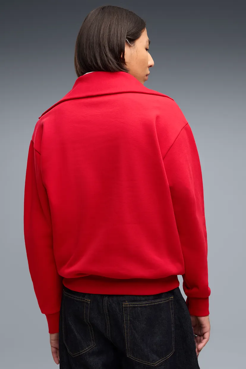 Чоловіча червона кофта Scuderia Ferrari Little Shield Half-Zip Fleece Crew Sweatshirt Men 3