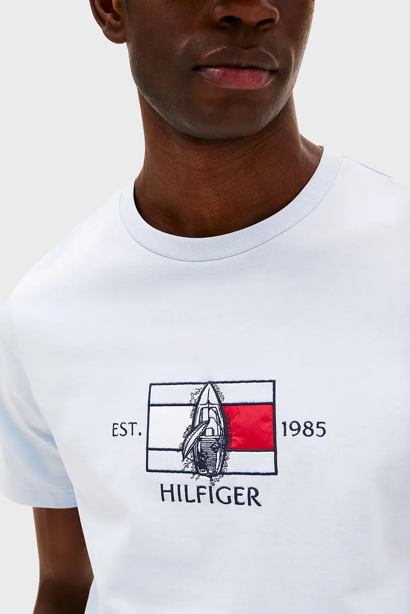 Чоловіча блакитна футболка HILFIGER FLAG SAILING 4