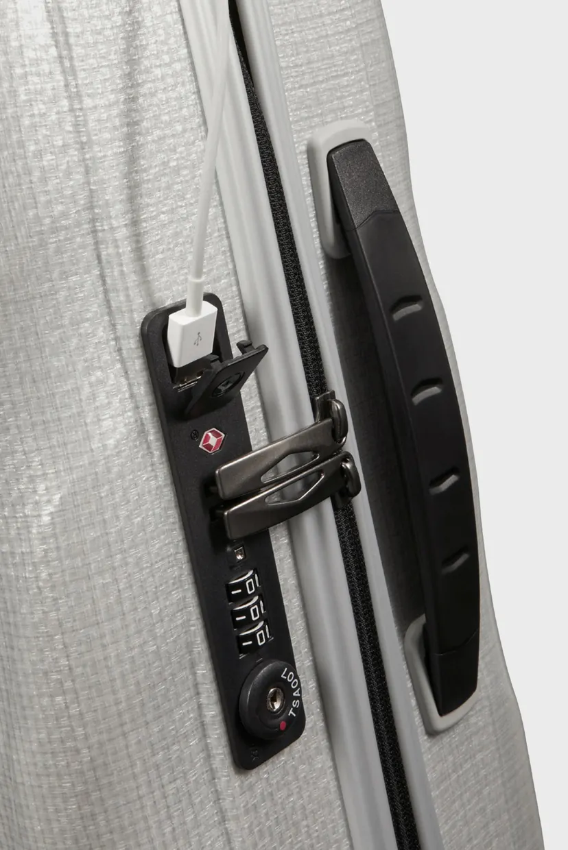 Белый чемодан 55 см C-LITE WHITE 5