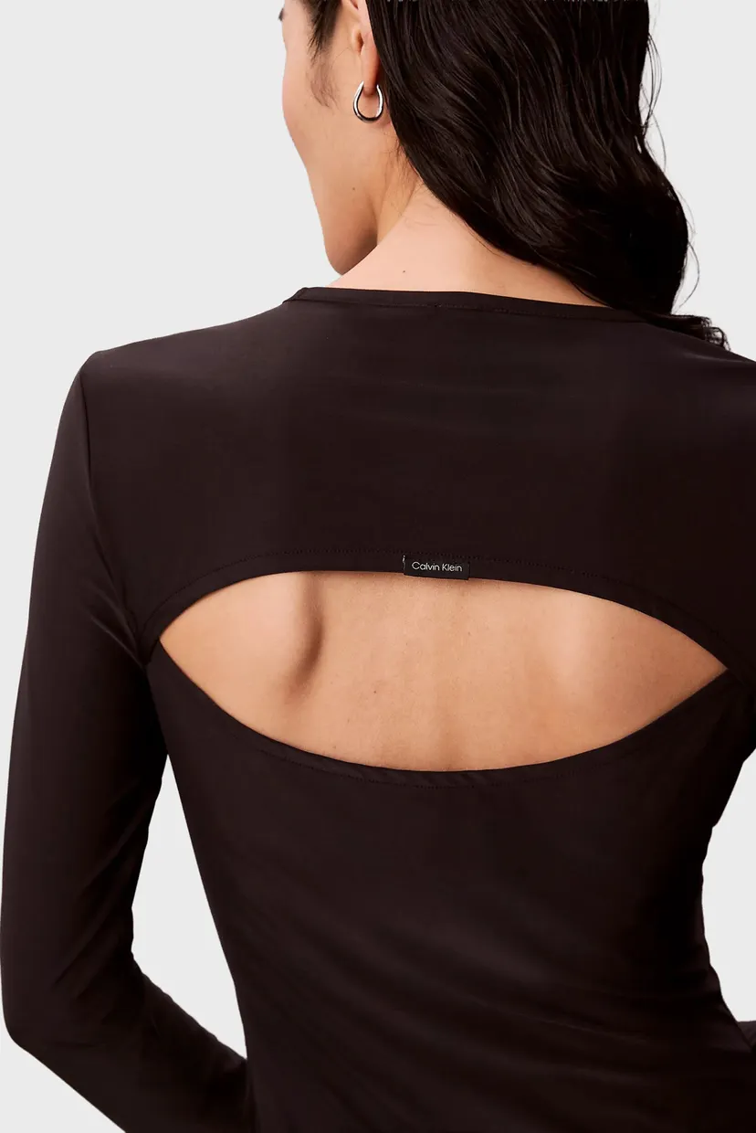 Жіноча чорна сукня CREPE CUTOUT BACK 4
