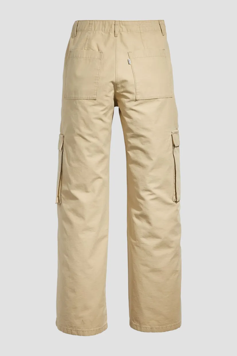 Жіночі бежеві джинси Baggy Cargo 7