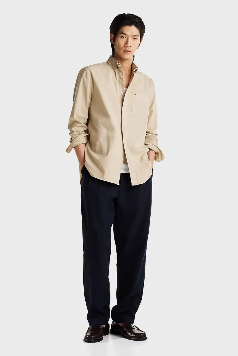 Чоловіча бежева сорочка GMD TWILL SOLID 3