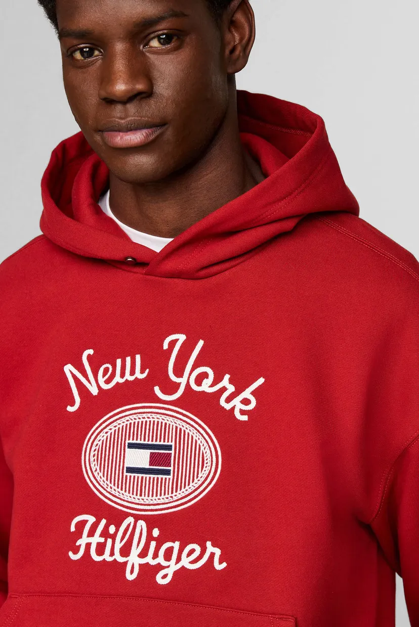 Мужское красное худи HILFIGER NY 4