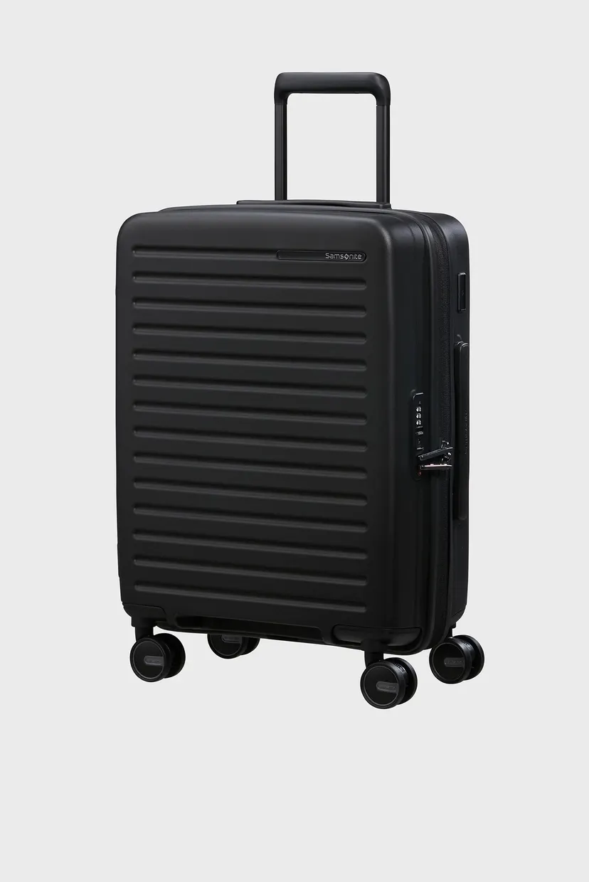 Черный чемодан 55 см RESTACKD BLACK 5
