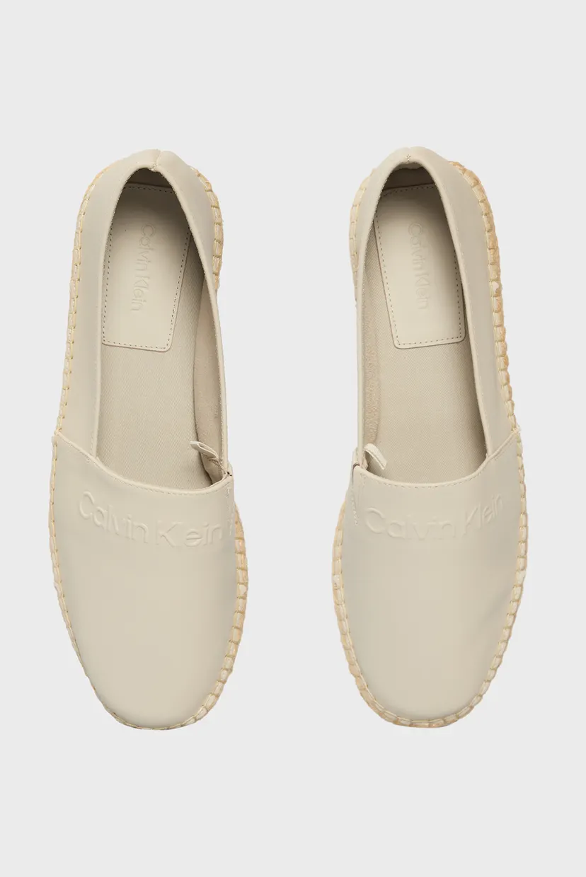 Мужские бежевые кожаные эспадрильи ESPADRILLE LTH 4