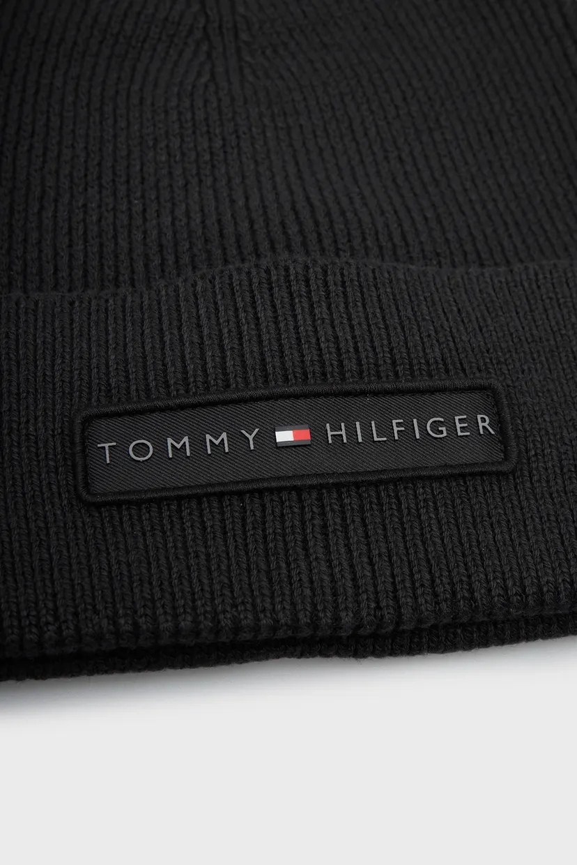 Мужская черная шапка TH SKYLINE BEANIE 4