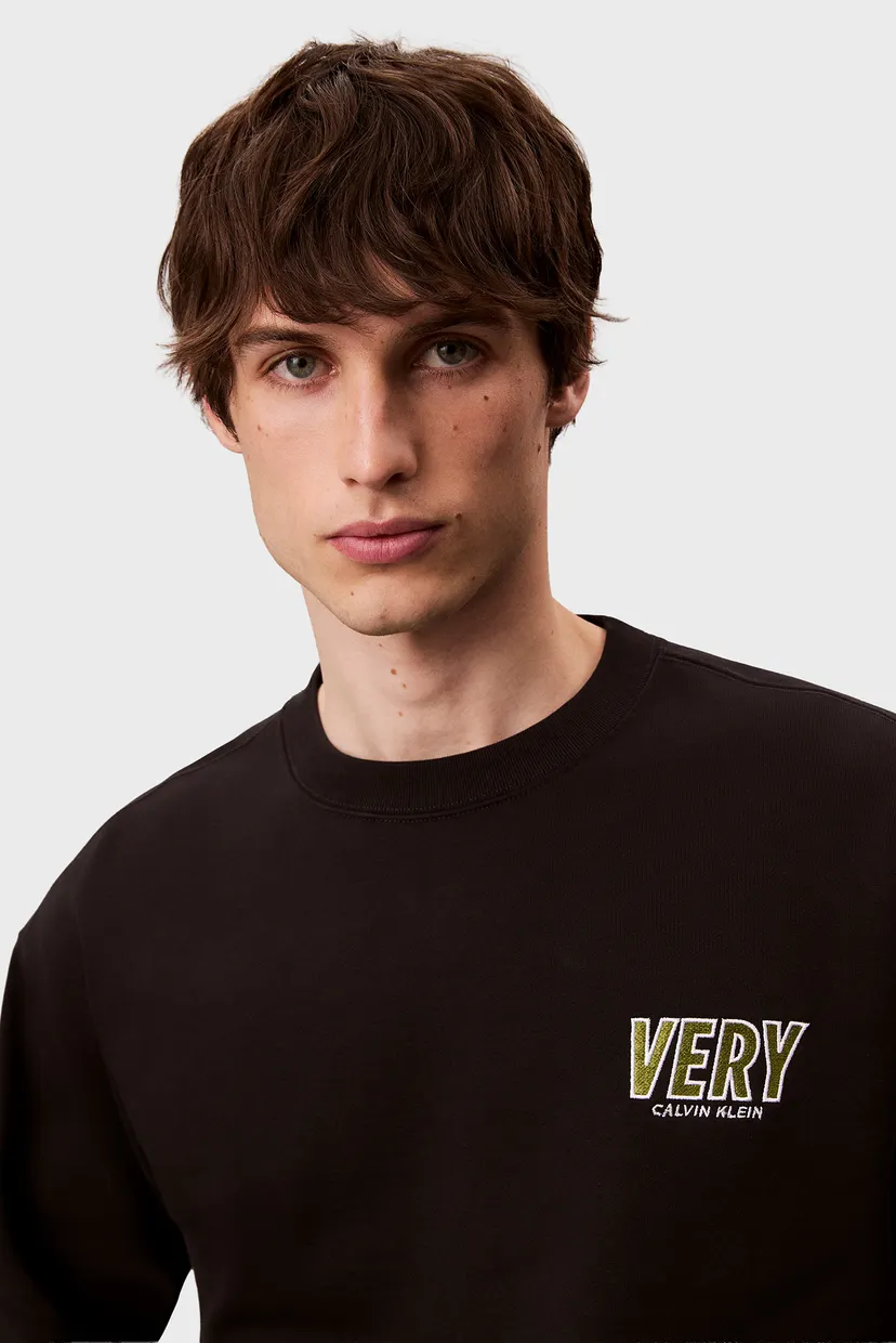 Чоловічий чорний світшот PREMIUM FLEECE LOGO 5