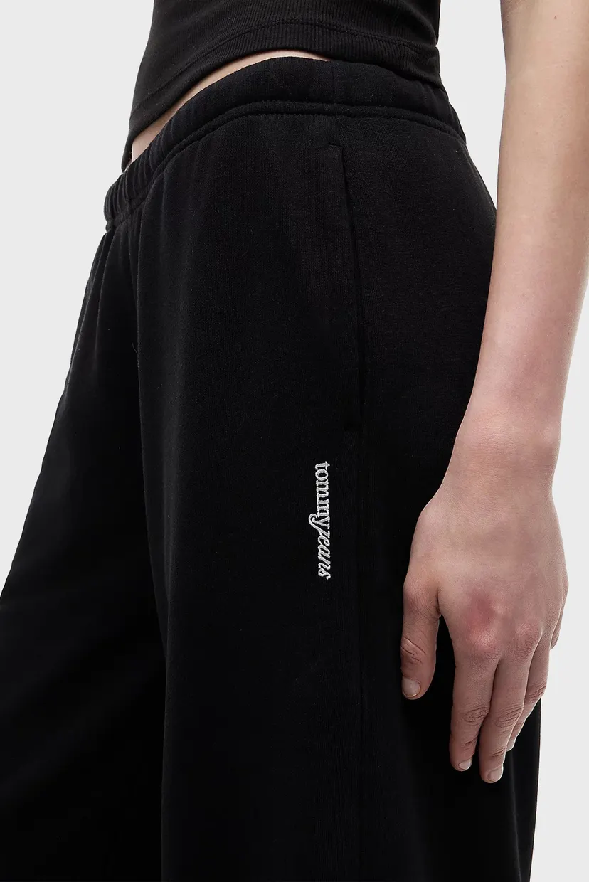 Женские черные спортивные брюки WIDE LEG SWEATPANT 4