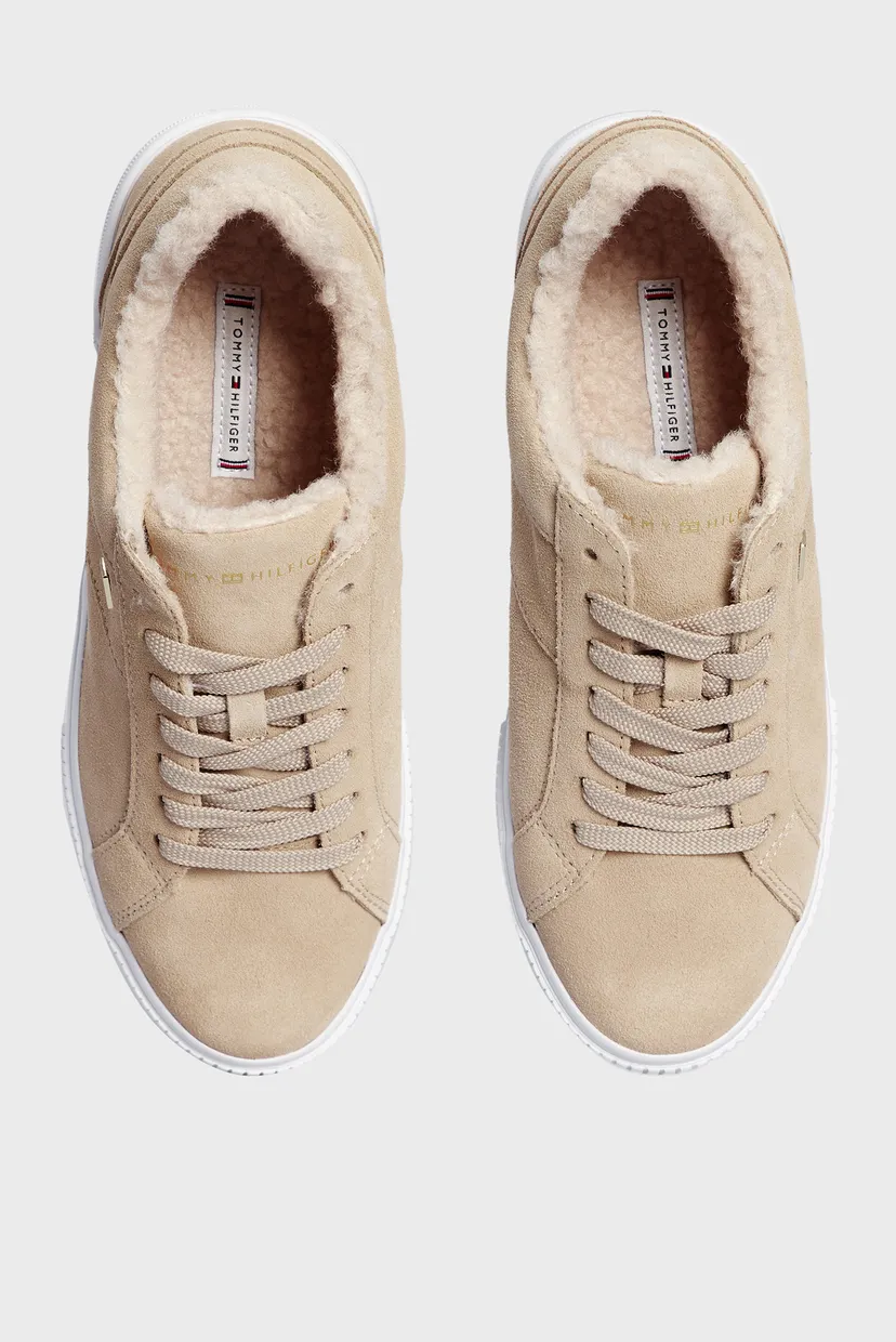 Жіночі бежеві замшеві снікерcи VULC SUEDE SNEAKER LO 4