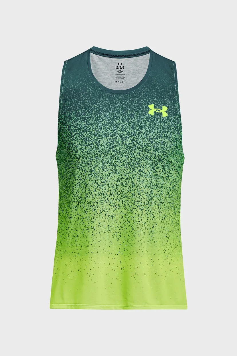 Чоловіча зелена майка UA RUSH CICADA SINGLET 5