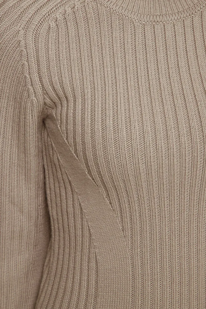 Женский серый шерстяной джемпер SOFT WOOL RIB 7