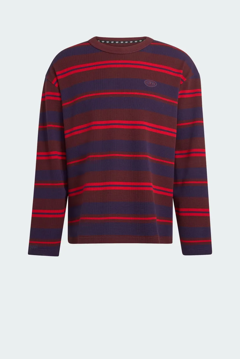 Мужской бордовый лонгслив в полоску 90s ALTERNATIVE SPORT STRIPE WAFFLE 6