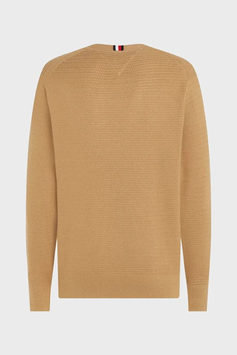 Чоловічий бежевий джемпер INTERLACED STRUCTURE CREW NECK 6