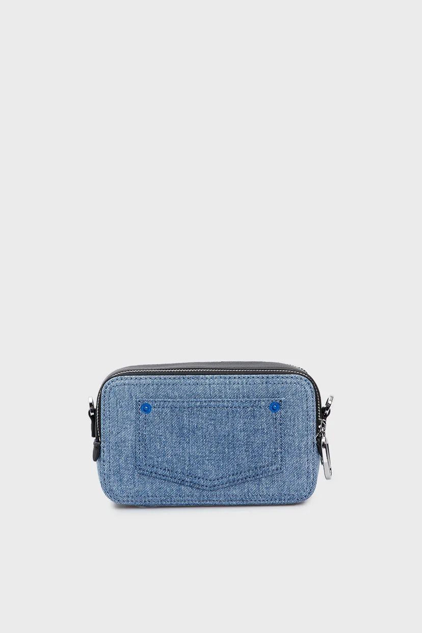 Жіноча синя джинсова сумка BOX LOGO CAMERA BAG 4