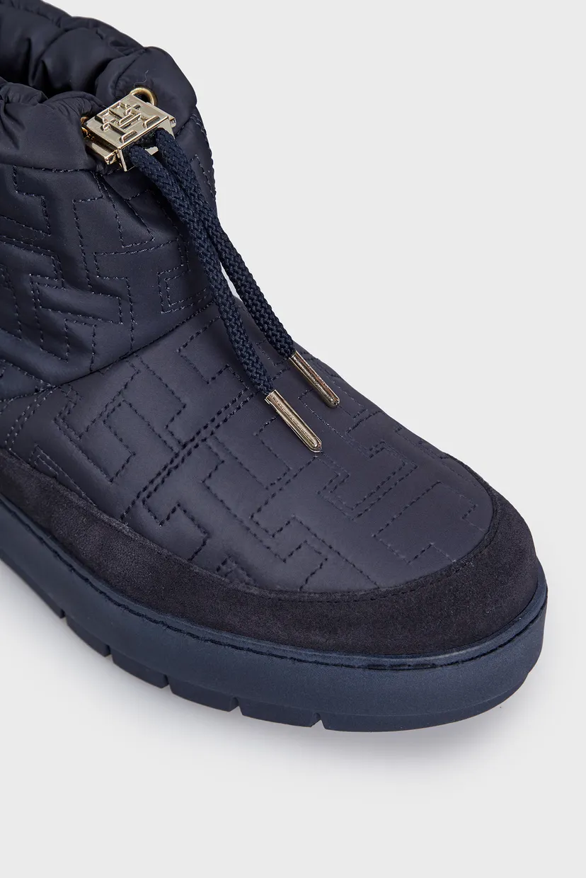 Жіночі темно-сині дутики з візерунком TOMMY MONOGRAM SNOWBOOT 5