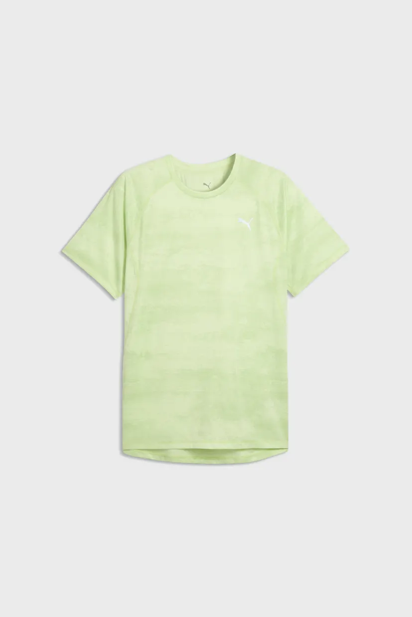 Чоловіча салатова футболка з візерунком Run Velocity Printed Tee Men 4