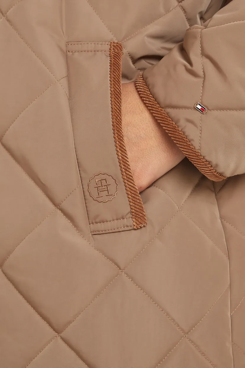 Женская бежевая двустороння куртка MD LW QUILTED REVERSIBLE COAT 4