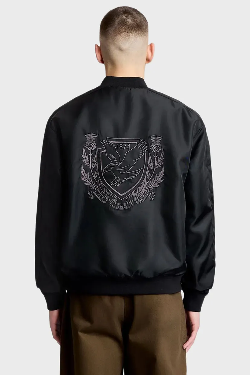 Мужской черный бомбер CREST VARSITY 3