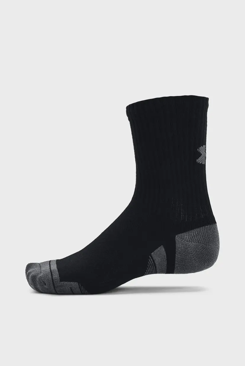Черные носки (3 пары) UA Performance Cotton 3p Mid 4