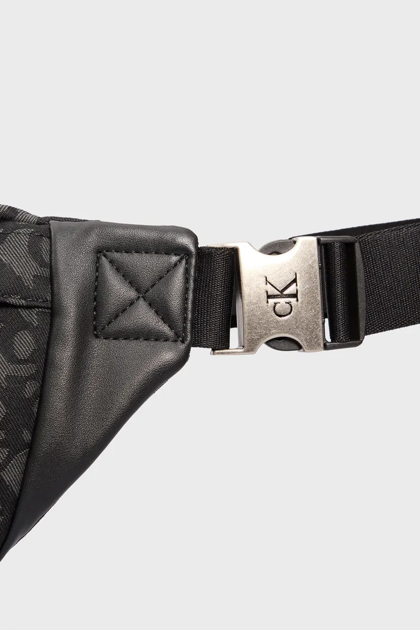 Чоловіча чорна поясна сумка з візерунком SLOUCHED OVERSIZED WAISTBAG 6