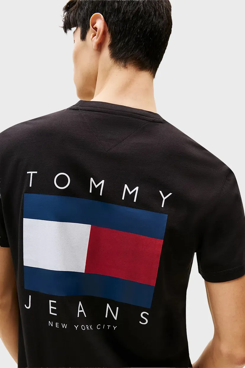 Чоловіча чорна футболка TJM REG FLAG 4