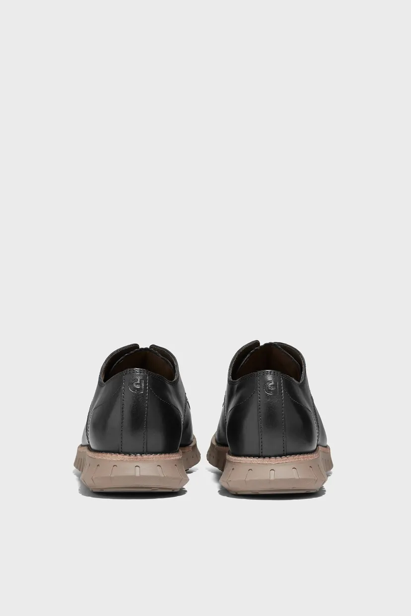 Мужские черные кожаные дерби ZERØGRAND Remastered Plain Toe 4