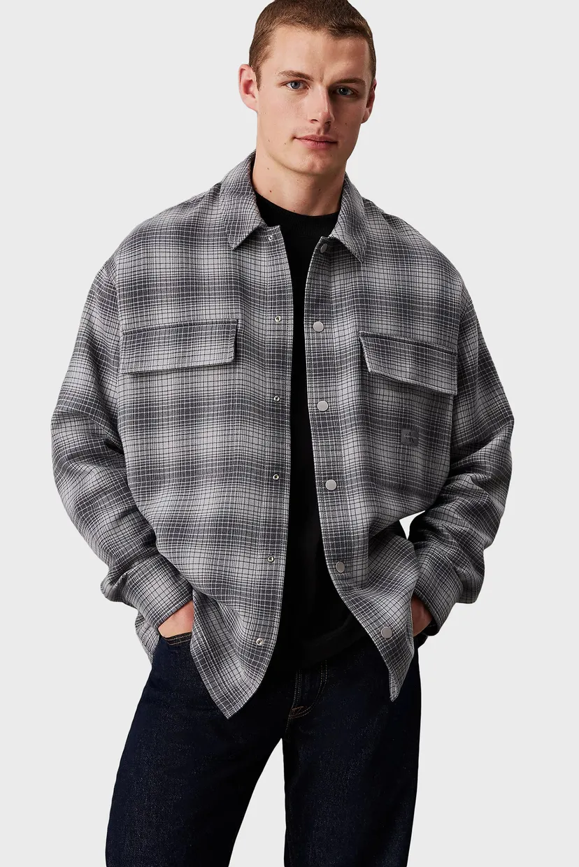 Мужская рубашка в клетку CHECK OVERSHIRT Calvin Klein Jeans