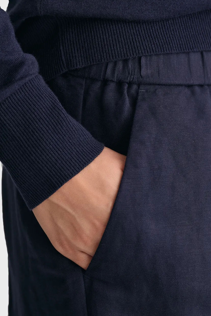 Жіночі темно-сині лляні шорти REL LINEN BLEND PULL ON 6