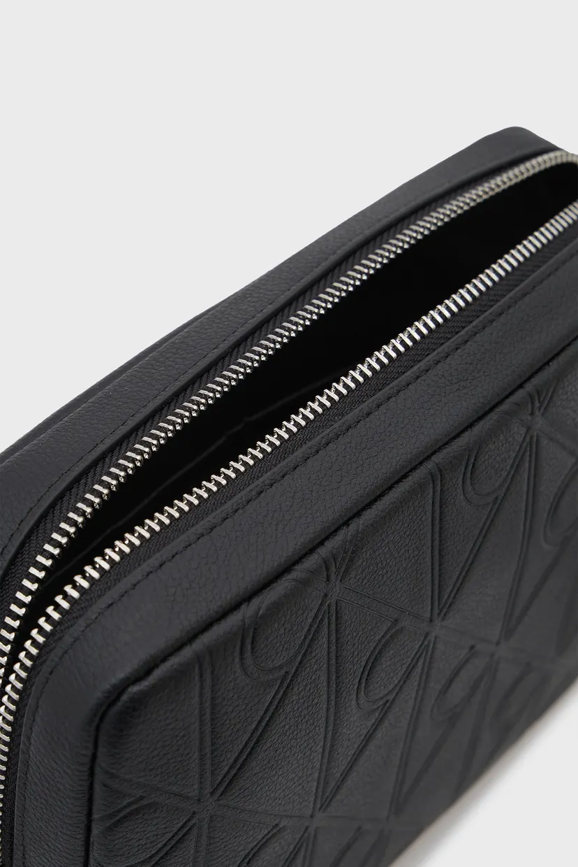 Чоловічий чорний шкіряний гаманець EMBLEM AOP COATED BILLFOLD 5