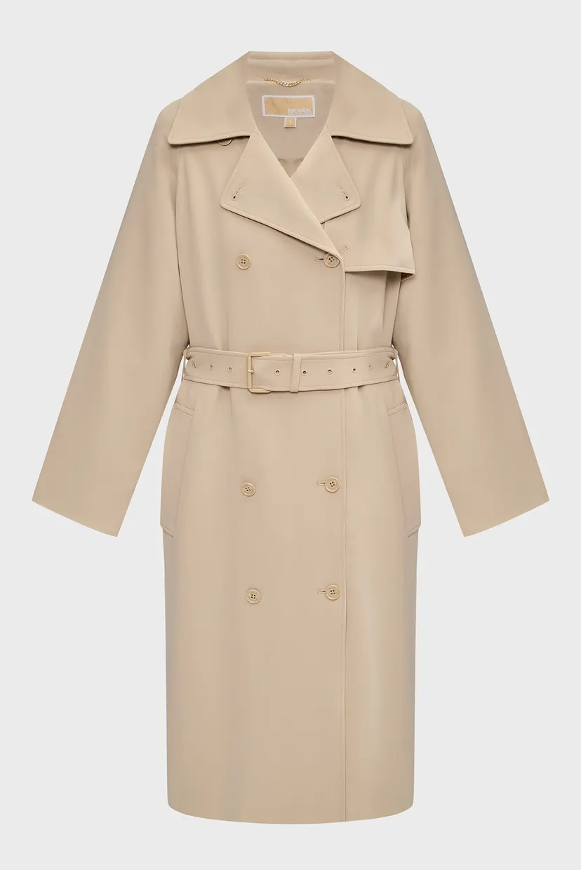 Жіночий бежевий тренч DB OVERSIZE BELTED 4