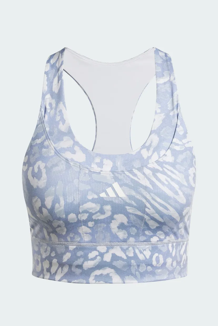 Жіночий сірий топ з візерунком Own the Run Pocket Medium Support Print 7