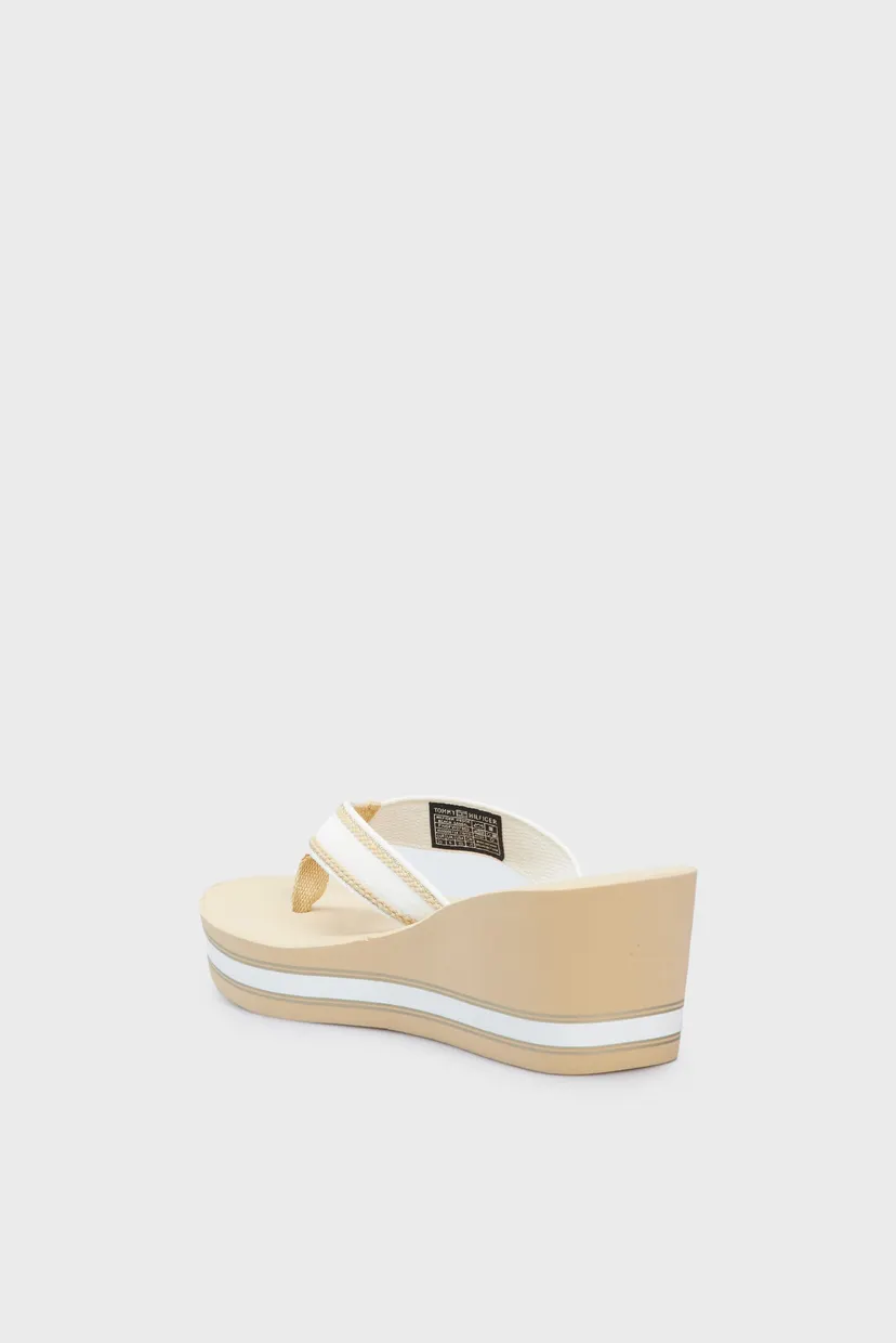 Жіночі бежеві в'єтнамки HILFIGER WEDGE BEACH SANDAL 5