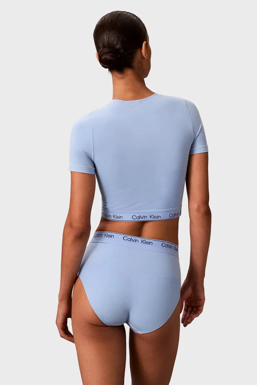 Жіночий блакитний топ SHORT SLEEVE 3