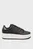 Жіночі чорні шкіряні снікерси FLATFORM PEARLIZED