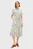 Женское белое льняное платье с узором LINEN MIDI