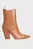 Женские рыжие кожаные казаки LENI BOOTIE