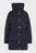 Женский темно-синий пуховик GOLD BUTTON DOWN BELTED COAT