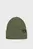 Детская оливковая шапка MONOGRAM RIB BEANIE
