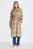 Женское бежевое шерстяное пальто в клетку CHECKED HANDSTITCHED