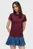 Женская бордовая футболка slim ss tee