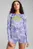 Женский сиреневый лонгслив с узором DARE TO Long Sleeve Tee Women