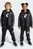Дитяча чорна куртка Essentials 3-Stripes Padded Kids