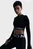 Жіночий чорний топ NIKE PRO DF 365 CROP LS