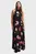 Жіноча чорна сукня з візерунком FLORAL PRINT HALTERNECK