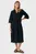 Жіноча чорна сукня Linen eyehole embroidery dress