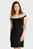 Жіноча чорна сукня LOGO MILANO BARDOT DRESS