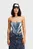 Женский синий джинсовый топ KLJ X ATELIER DENIM BUSTIER